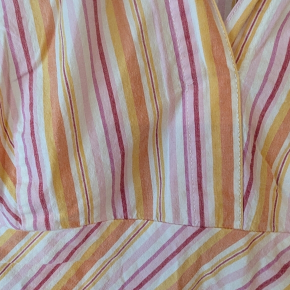 Motherhood Striped Sleeveless Top - Pink and Yellow - Picture 2 of 7